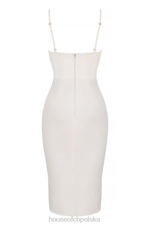 House of CB Myrna Sukienka Gorsetowa Kolor Kości Słoniowej Elegancka Moda