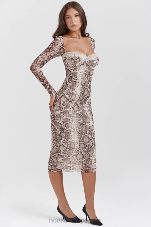House of CB Seraphina Sukienka węża Czarne Eleganckie Modne