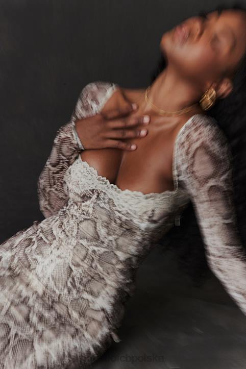 House of CB Seraphina Sukienka węża Czarne Eleganckie Modne