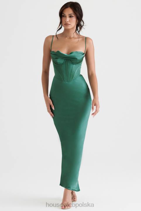 House of CB Charmaine Maxi Sukienka Gorsetowa Leśna Elegancja
