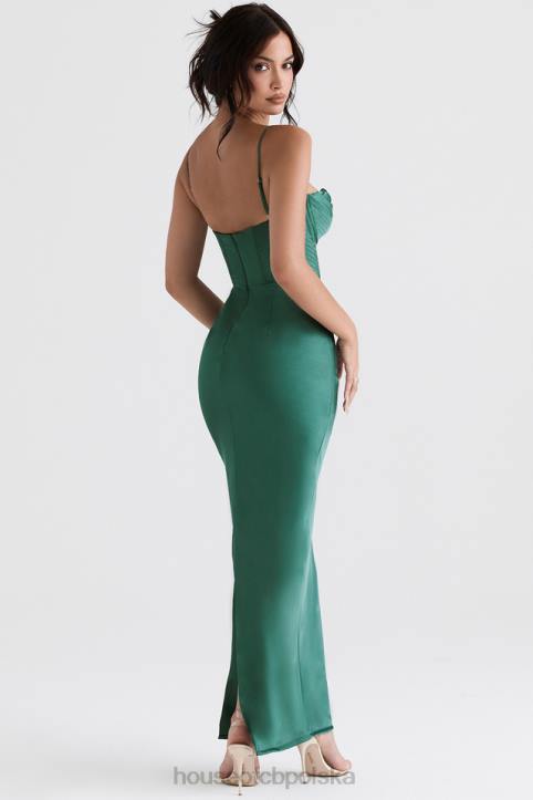 House of CB Charmaine Maxi Sukienka Gorsetowa Leśna Elegancja