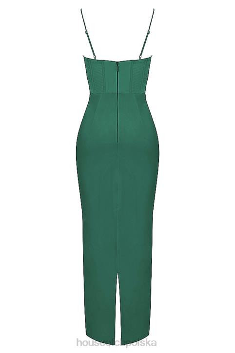 House of CB Charmaine Maxi Sukienka Gorsetowa Leśna Elegancja