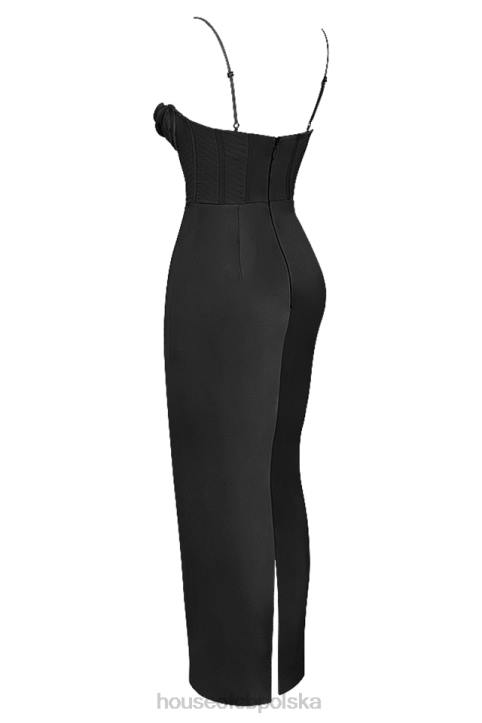 House of CB Czarna Maxi Sukienka Gorset Charmaine Stylowa Moda