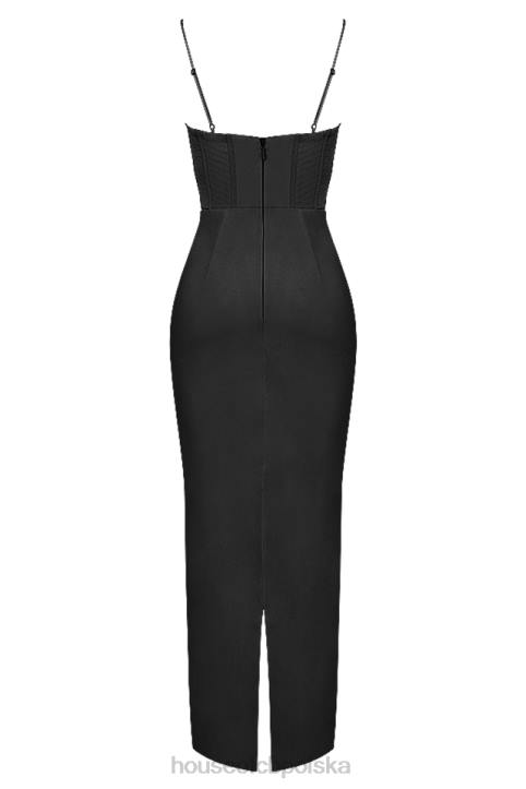 House of CB Czarna Maxi Sukienka Gorset Charmaine Stylowa Moda