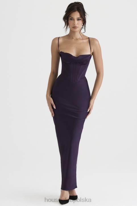 House of CB Sukienka Maxi Gorsetowa Nocny Urok Elegancka Moda