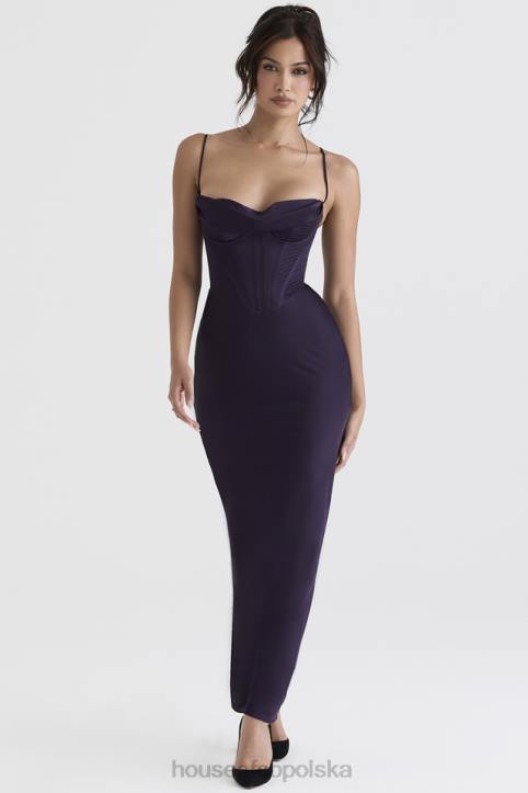 House of CB Sukienka Maxi Gorsetowa Nocny Urok Elegancka Moda