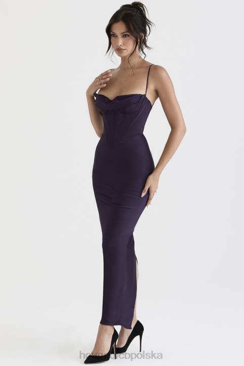 House of CB Sukienka Maxi Gorsetowa Nocny Urok Elegancka Moda