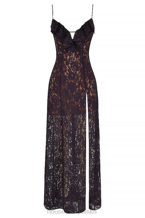 House of CB Maxi Sukienka Koronkowa Malia Kolor Nocny dla Eleganckich Kobiet