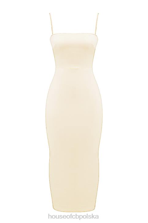House of CB Kremowa maxi sukienka vintage Costanza na wyjątkowe okazje