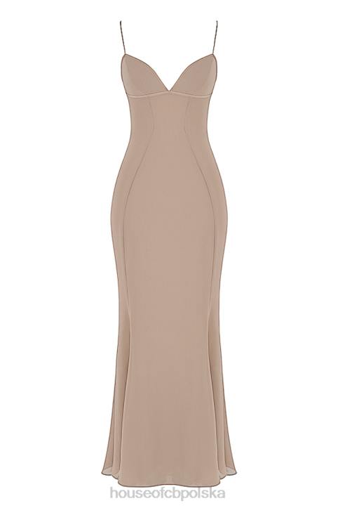 House of CB Loren latte sukienka gorsetowa maxi stylowa odzież kobieca