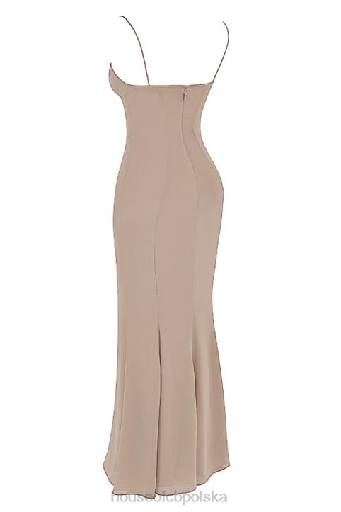 House of CB Loren latte sukienka gorsetowa maxi stylowa odzież kobieca