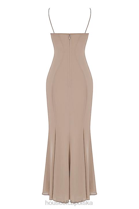 House of CB Loren latte sukienka gorsetowa maxi stylowa odzież kobieca