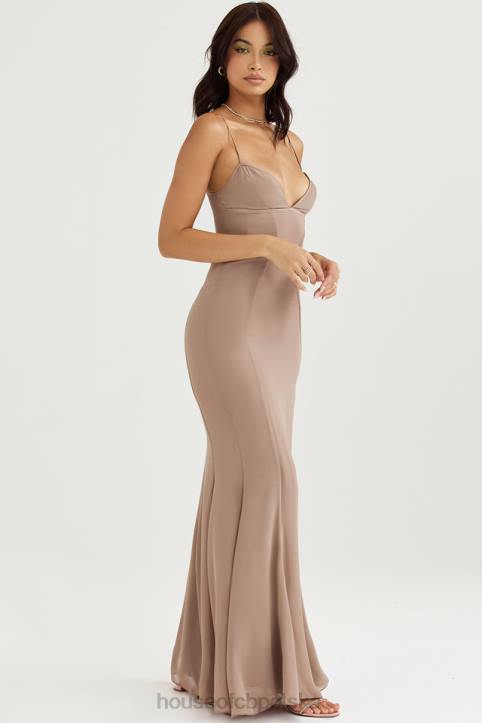 House of CB Loren latte sukienka gorsetowa maxi stylowa odzież kobieca