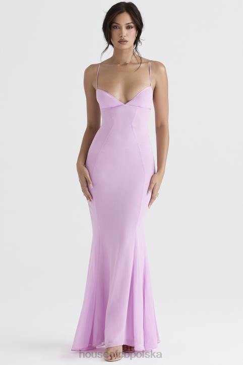 House of CB Różowa Sukienka Maxi Elegancja na Każdą Okazję