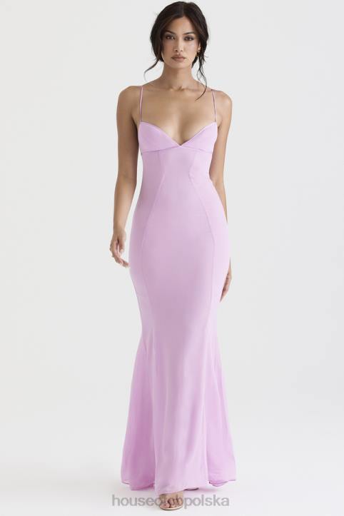 House of CB Różowa Sukienka Maxi Elegancja na Każdą Okazję