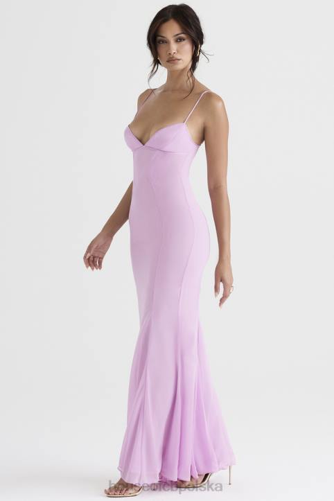 House of CB Różowa Sukienka Maxi Elegancja na Każdą Okazję