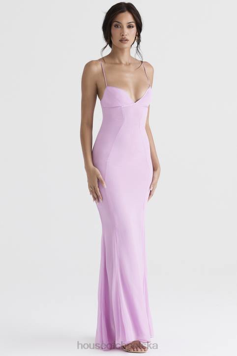 House of CB Różowa Sukienka Maxi Elegancja na Każdą Okazję