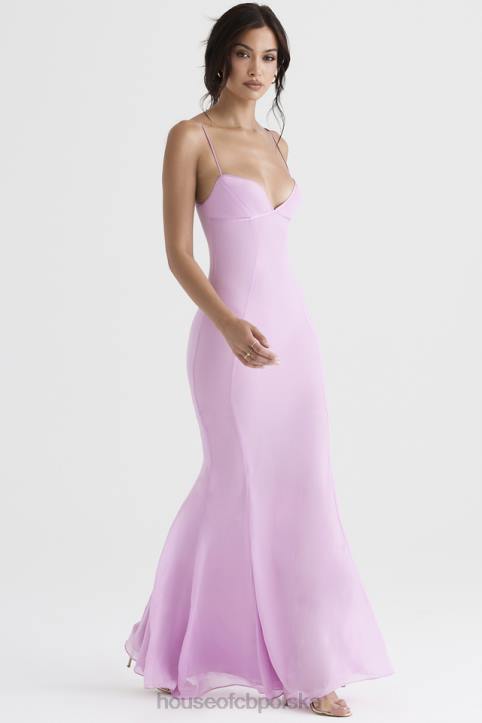 House of CB Różowa Sukienka Maxi Elegancja na Każdą Okazję