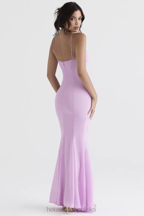 House of CB Różowa Sukienka Maxi Elegancja na Każdą Okazję