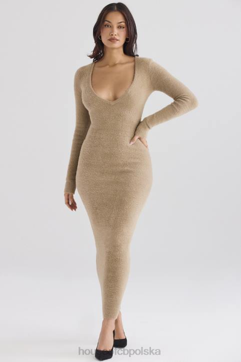 House of CB Lucille Camelowa Sukienka Maxi Elegancka Modna