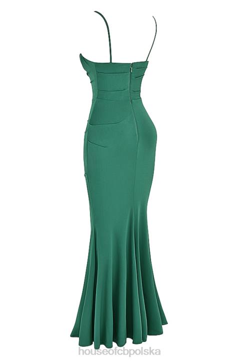 House of CB Milena Forest Gorsetowa Sukienka Maxi Elegancka Moda