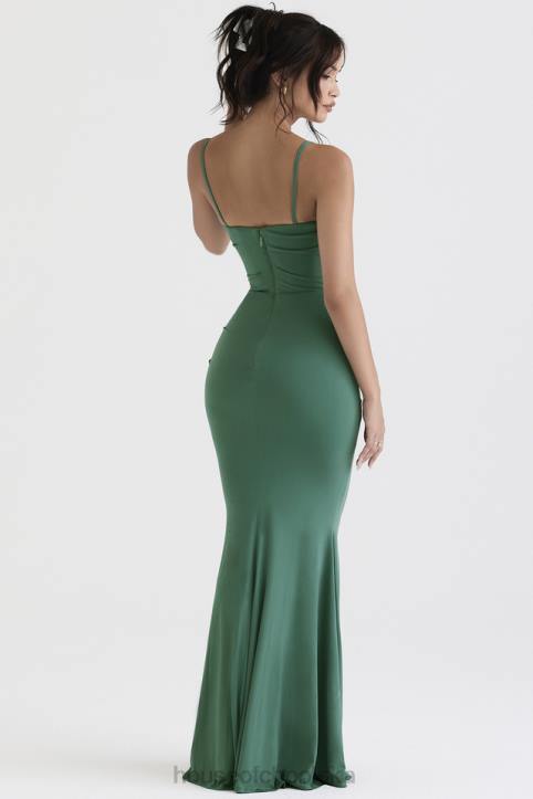 House of CB Milena Forest Gorsetowa Sukienka Maxi Elegancka Moda
