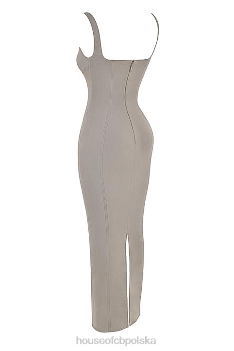 House of CB Rea elegancka sukienka maxi dymna 4PND371