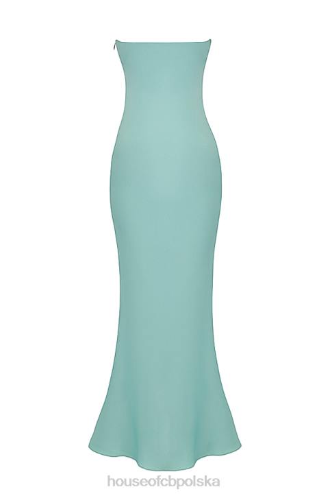 House of CB Maxi Sukienka Satynowa Bez Ramiączek Jade Alette