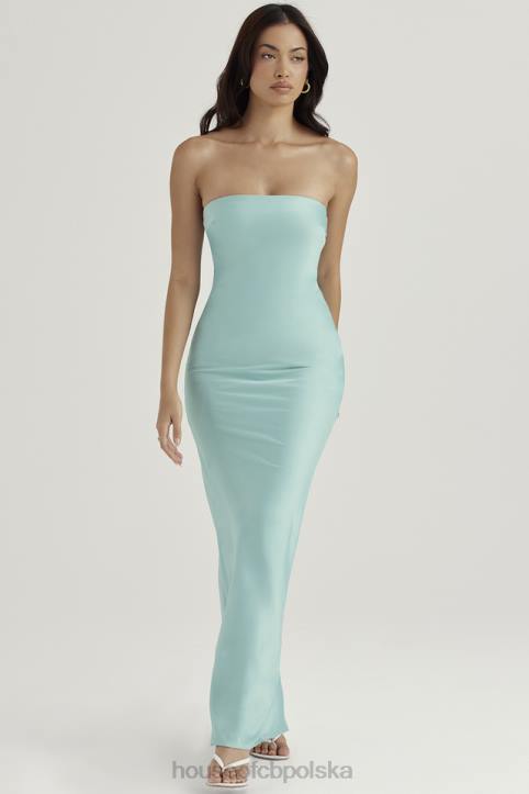 House of CB Maxi Sukienka Satynowa Bez Ramiączek Jade Alette