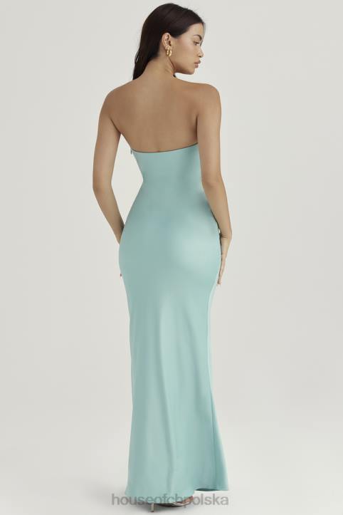 House of CB Maxi Sukienka Satynowa Bez Ramiączek Jade Alette