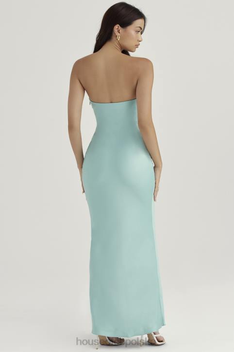 House of CB Maxi Sukienka Satynowa Bez Ramiączek Jade Alette