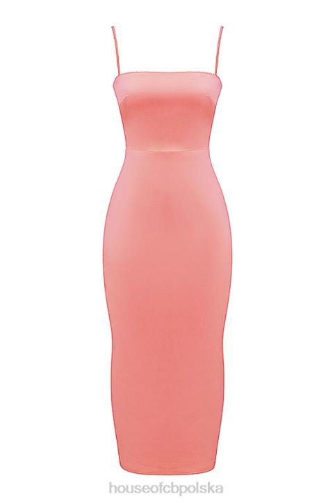 House of CB Sukienka maxi Costanza jasna brzoskwinia modna odzież na każdą okazję