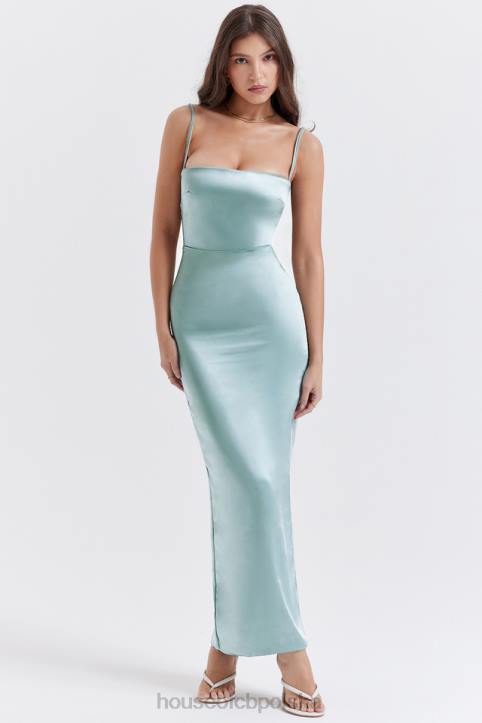 House of CB Sukienka maxi Jadeitowa Costanza Elegancja na Co Dzień