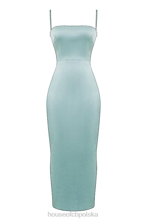 House of CB Sukienka maxi Jadeitowa Costanza Elegancja na Co Dzień