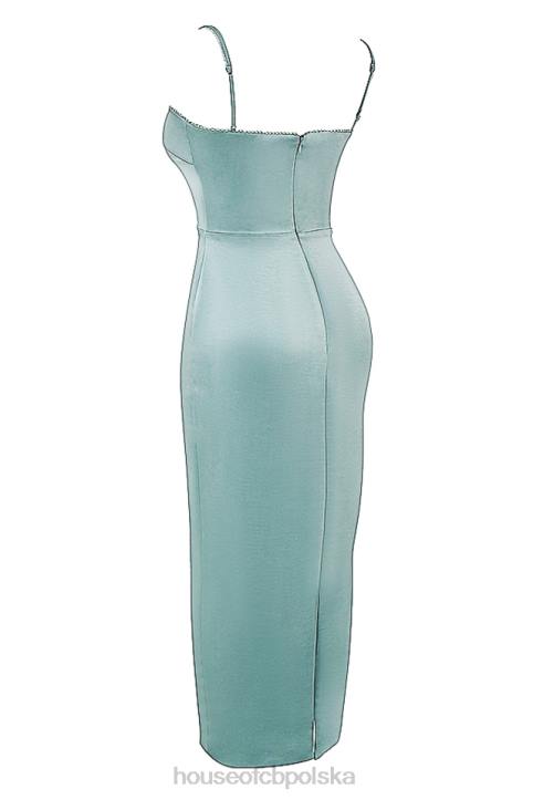 House of CB Sukienka maxi Jadeitowa Costanza Elegancja na Co Dzień