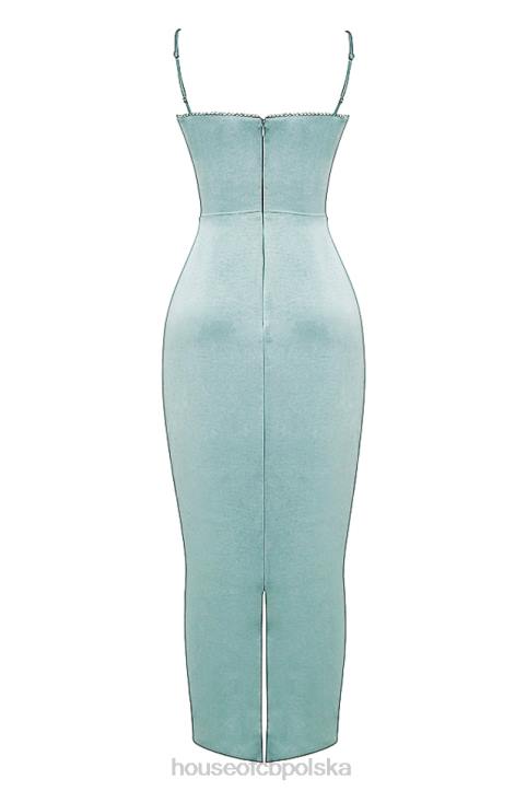 House of CB Sukienka maxi Jadeitowa Costanza Elegancja na Co Dzień
