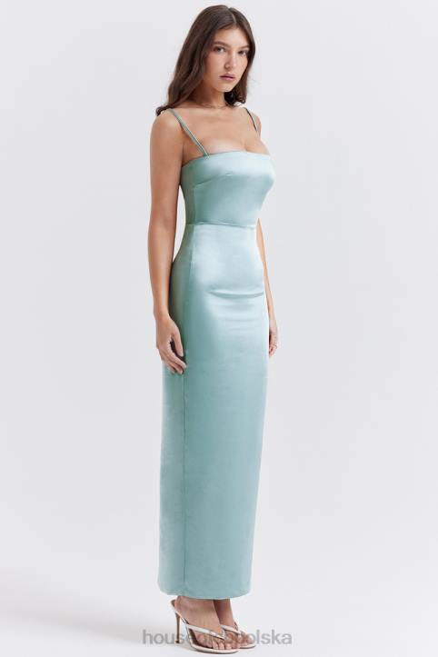 House of CB Sukienka maxi Jadeitowa Costanza Elegancja na Co Dzień