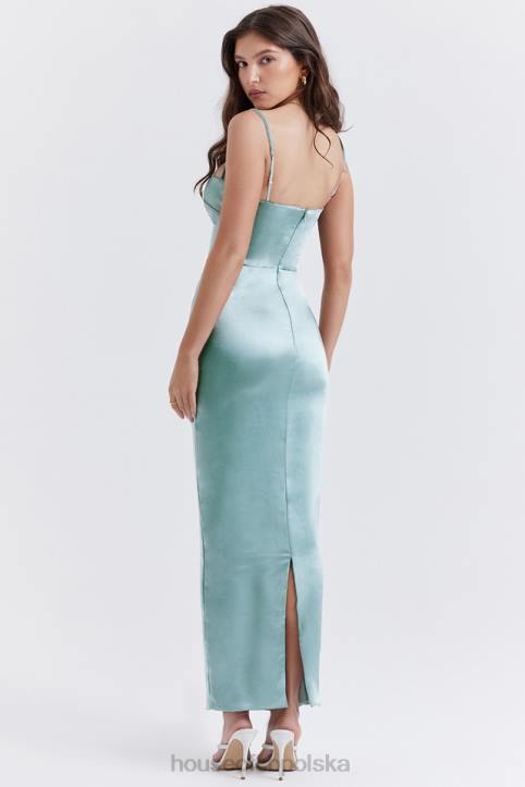 House of CB Sukienka maxi Jadeitowa Costanza Elegancja na Co Dzień