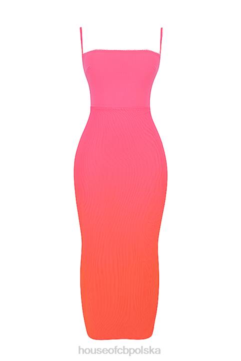 House of CB Sukienka Maxi Calista Ombre Flame Trendy Moda