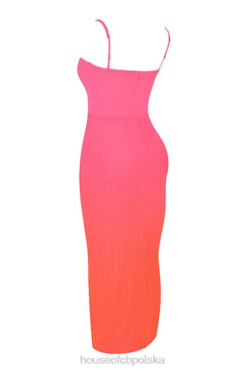 House of CB Sukienka Maxi Calista Ombre Flame Trendy Moda