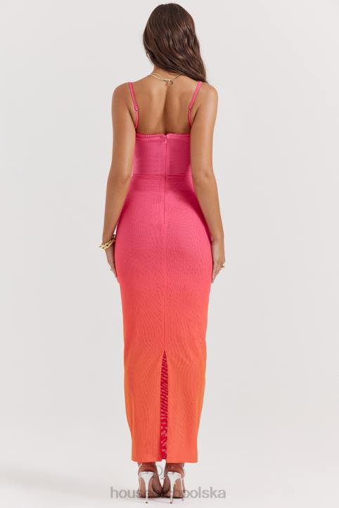 House of CB Sukienka Maxi Calista Ombre Flame Trendy Moda
