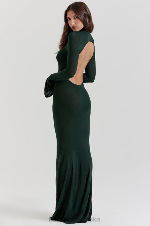 House of CB Sukienka maxi Sancha Forest Zielona Moda Damska