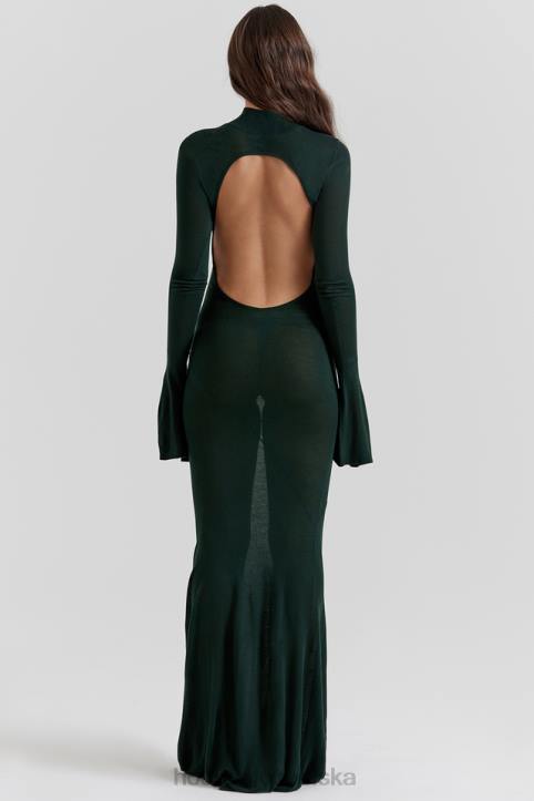 House of CB Sukienka maxi Sancha Forest Zielona Moda Damska