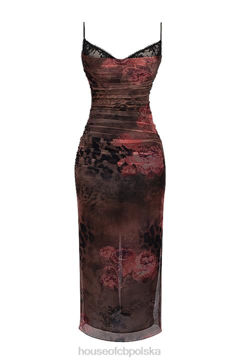 House of CB Sukienka maxi Nalini z kolorowym nadrukiem modna odzież