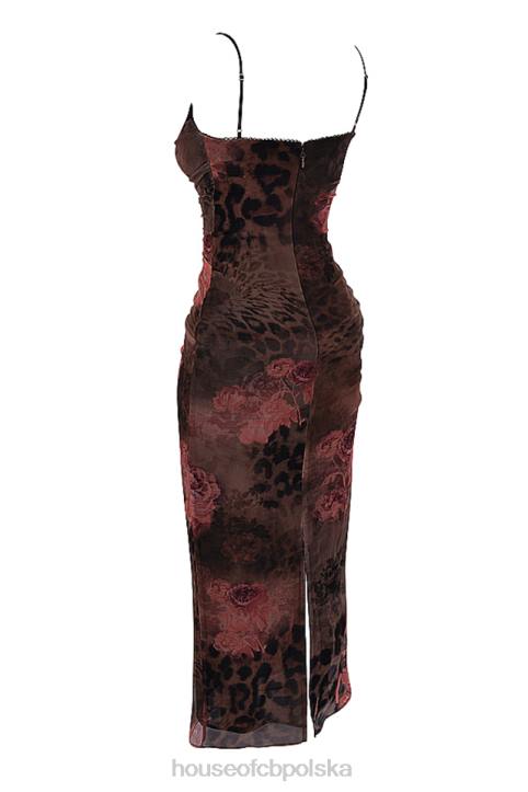 House of CB Sukienka maxi Nalini z kolorowym nadrukiem modna odzież