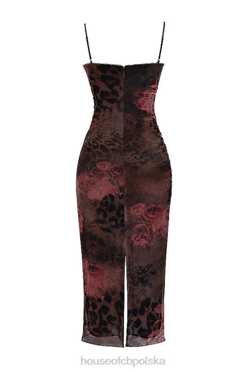 House of CB Sukienka maxi Nalini z kolorowym nadrukiem modna odzież