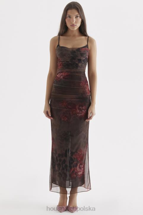 House of CB Sukienka maxi Nalini z kolorowym nadrukiem modna odzież