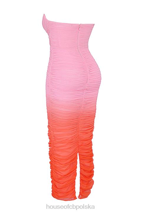 House of CB maxi sukienka ombre szafirowa modna elegancka