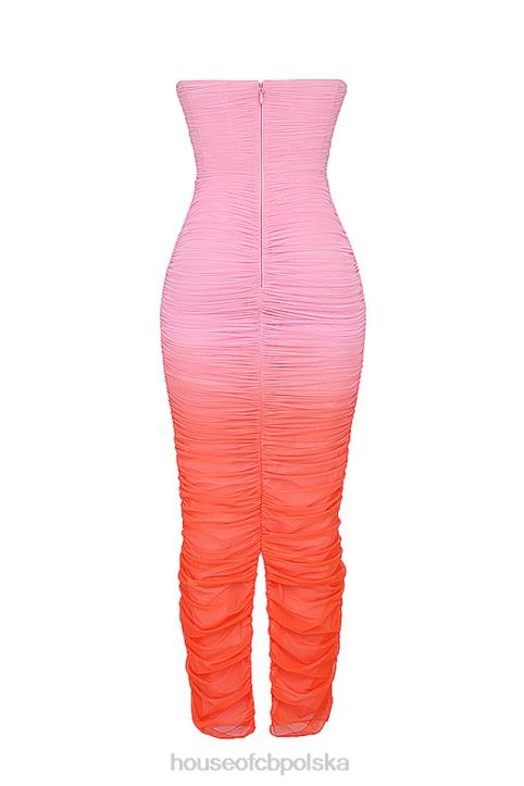 House of CB maxi sukienka ombre szafirowa modna elegancka