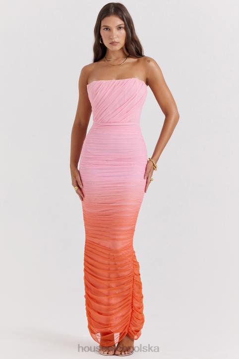 House of CB maxi sukienka ombre szafirowa modna elegancka